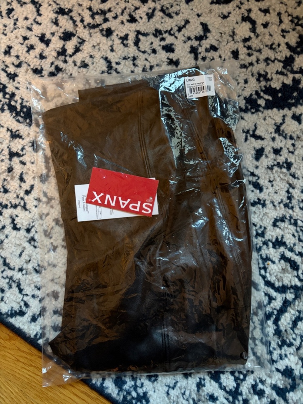 SPANX Black faux leather Leggings - Packaged New